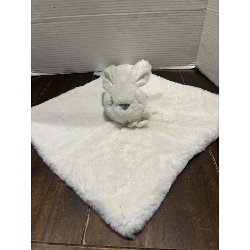 Little Miracles White Bunny Rabbit Plush Security Blanket Lovey‎ Baby Toddler